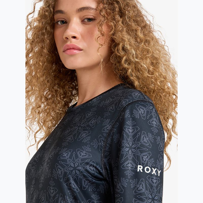 Bluză termică damă ROXY Daybreak Brushed true black/snowflakes 4