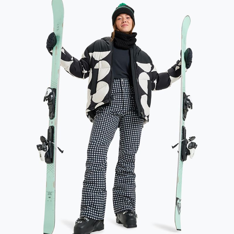 Pantaloni de snowboard pentru femei ROXY Rising High whisper white/small dots 2