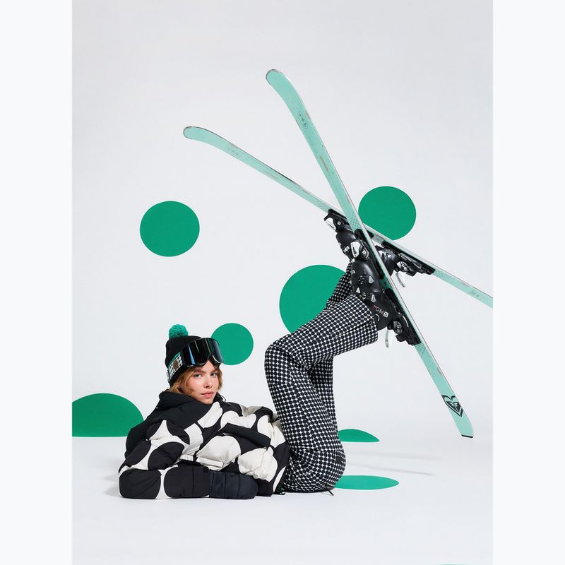 Pantaloni de snowboard pentru femei ROXY Rising High whisper white/small dots 9