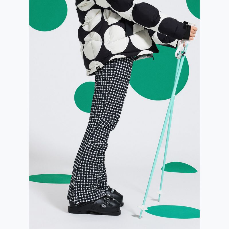 Pantaloni de snowboard pentru femei ROXY Rising High whisper white/small dots 10