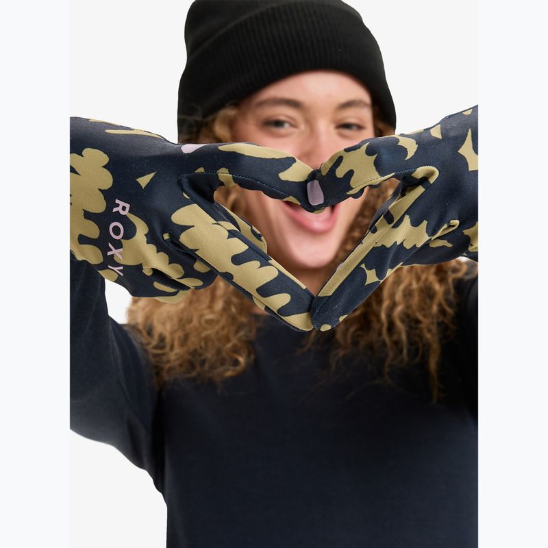 Mănuși de snowboard pentru femei Roxy Hydrosmart Liner fennel seed/big flower 6