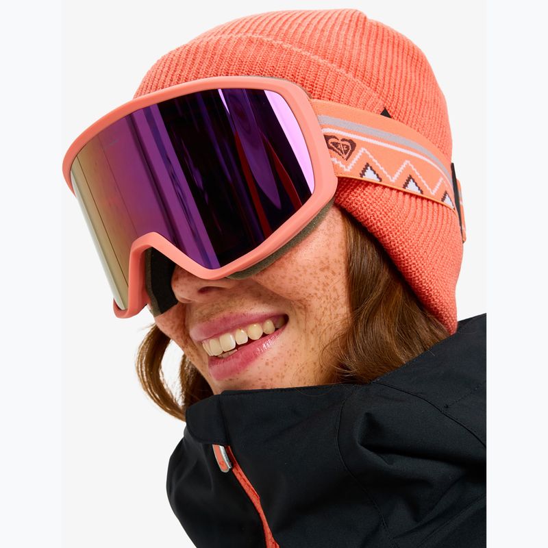 Ochelari de snowboard pentru femei ROXY Izzy coral chic/clux ml l purple 5