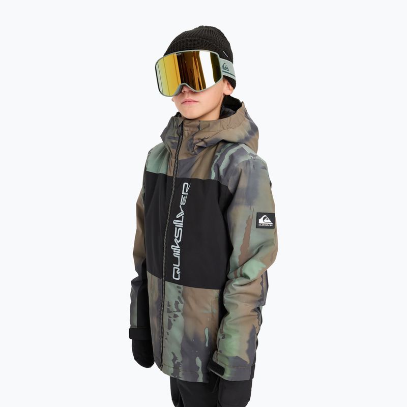 Geacă de snowboard pentru copii Quiksilver Side Hit Block bloomfade dark ivy 4