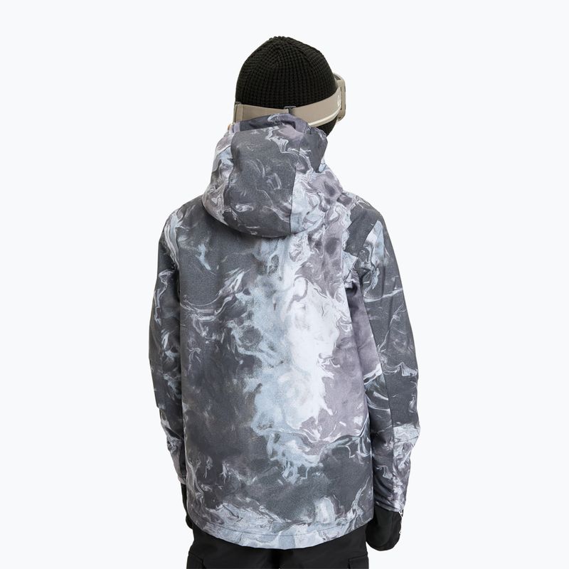 Geacă de snowboard pentru copii Quiksilver Mission Printed thermostamp grayscale 3