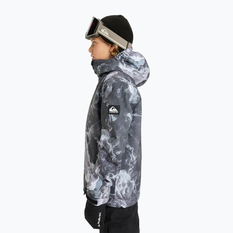 Geacă de snowboard pentru copii Quiksilver Mission Printed thermostamp grayscale 4