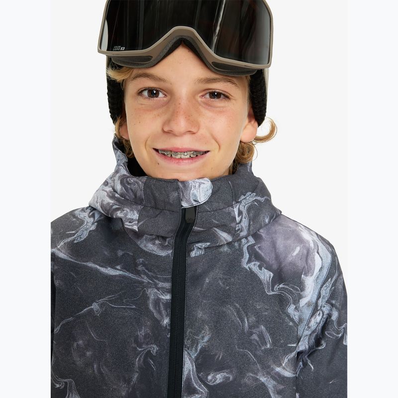 Geacă de snowboard pentru copii Quiksilver Mission Printed thermostamp grayscale 5