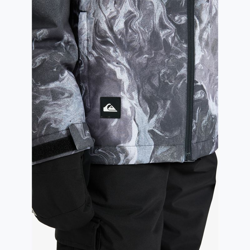 Geacă de snowboard pentru copii Quiksilver Mission Printed thermostamp grayscale 6