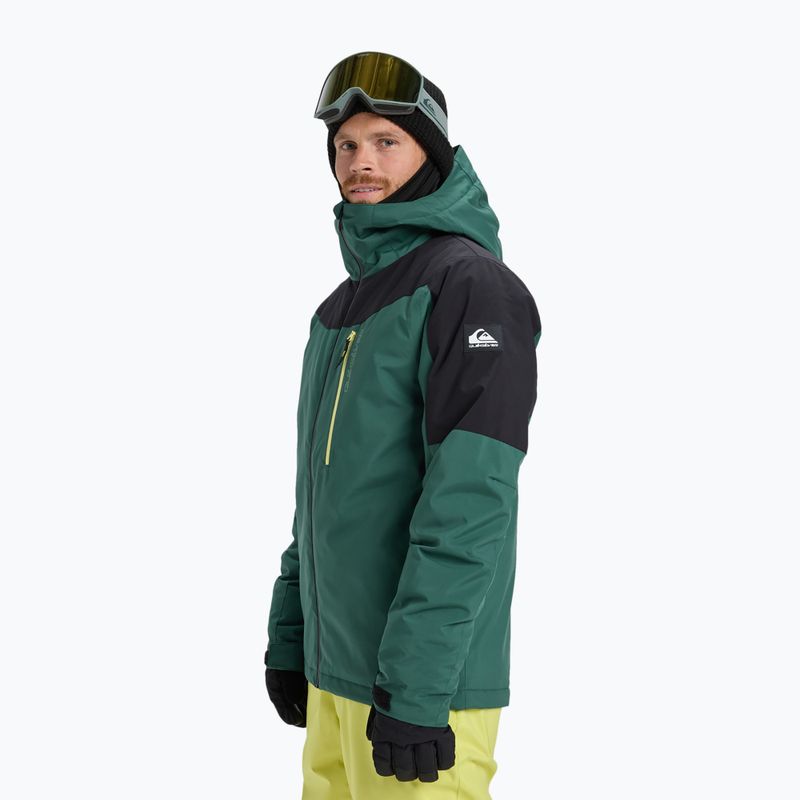 Geacă de snowboard pentru bărbați Quiksilver Titano trekking green 4