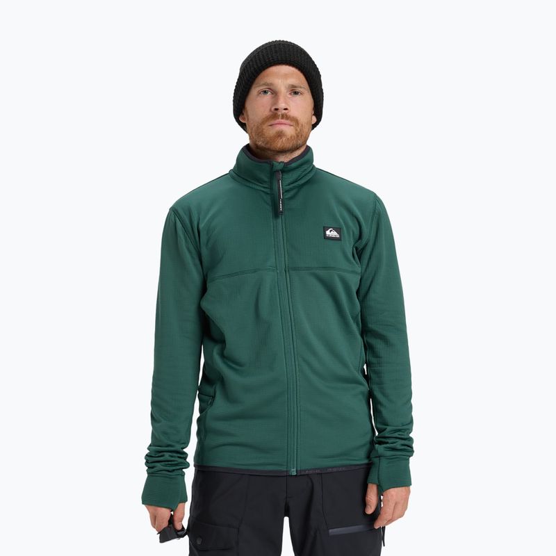 Bluză de snowboard pentru bărbați Quiksilver Steep Point Full Zip Fleece trekking green