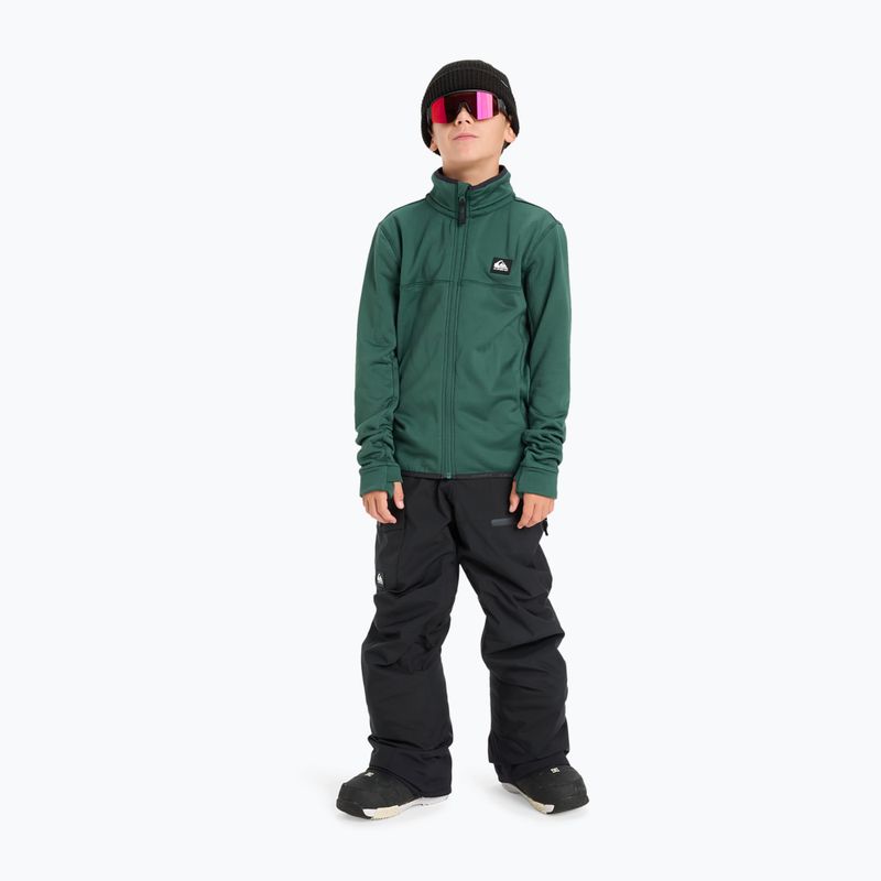 Bluză de snowboard pentru copii Quiksilver Steep Point Full Zip trekking green 2