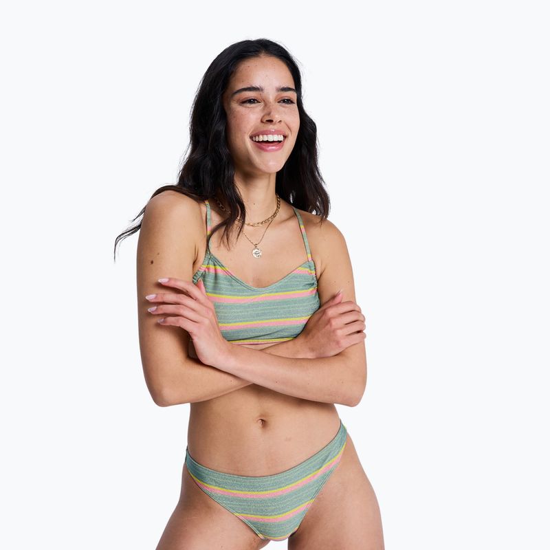 Partea de jos a costumului de baie ROXY Ocean Dreamer Cheeky oil green say it with stripes 4