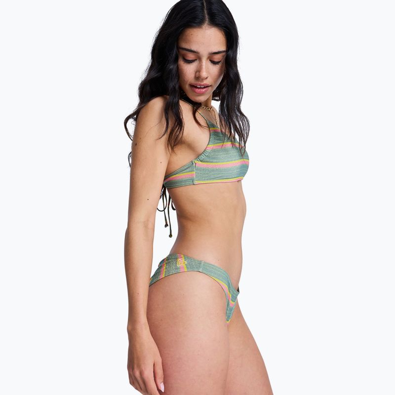 Partea de jos a costumului de baie ROXY Ocean Dreamer Cheeky oil green say it with stripes 5