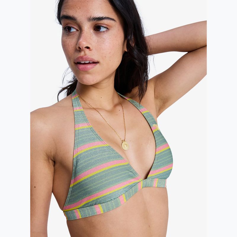 Top de costum de baie ROXY Ocean Dreamer Fixed Tri oil green say it with stripes 4