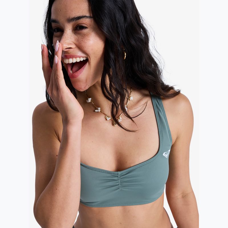 Top de costum de baie ROXY Solid Essentials Bralette agave green 6