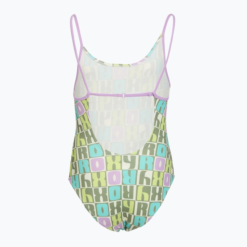 Costum de baie întreg pentru copii ROXY Letter Up oil green letter up 2