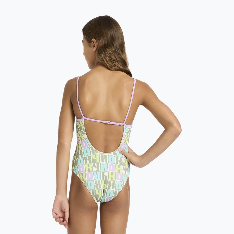 Costum de baie întreg pentru copii ROXY Letter Up oil green letter up 3