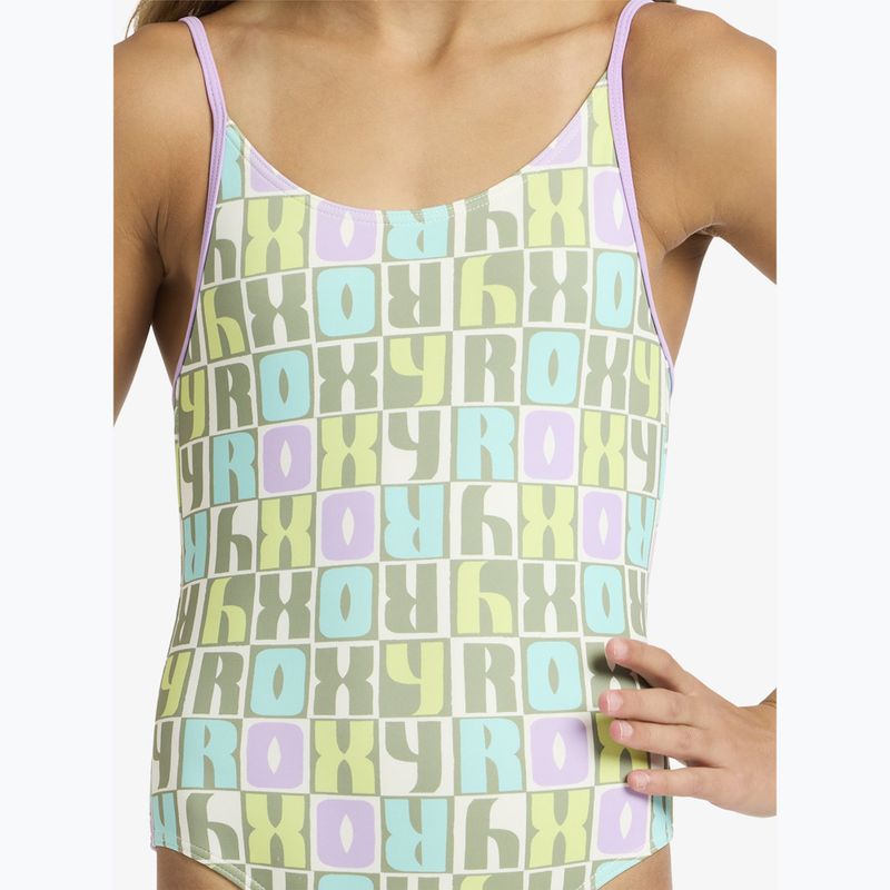 Costum de baie întreg pentru copii ROXY Letter Up oil green letter up 5