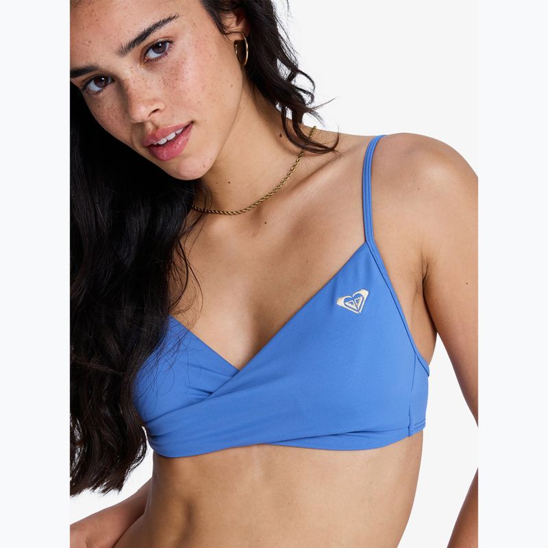 Top de costum de baie ROXY Solid Essentials Wrap Bralette dutch blue 5