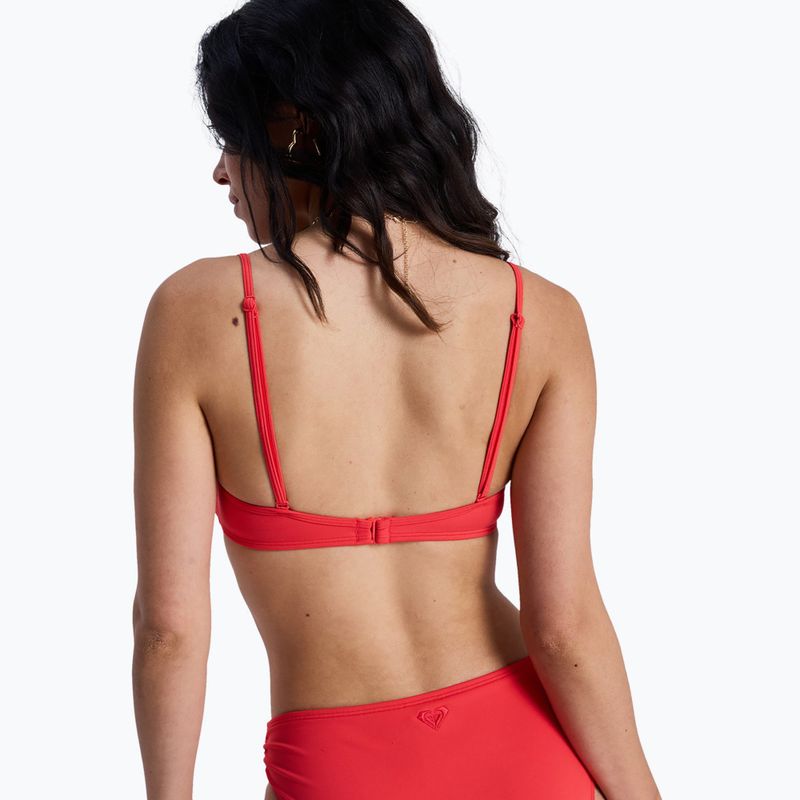 Top de costum de baie ROXY Solid Essentials Wrap Bralette hibiscus 3