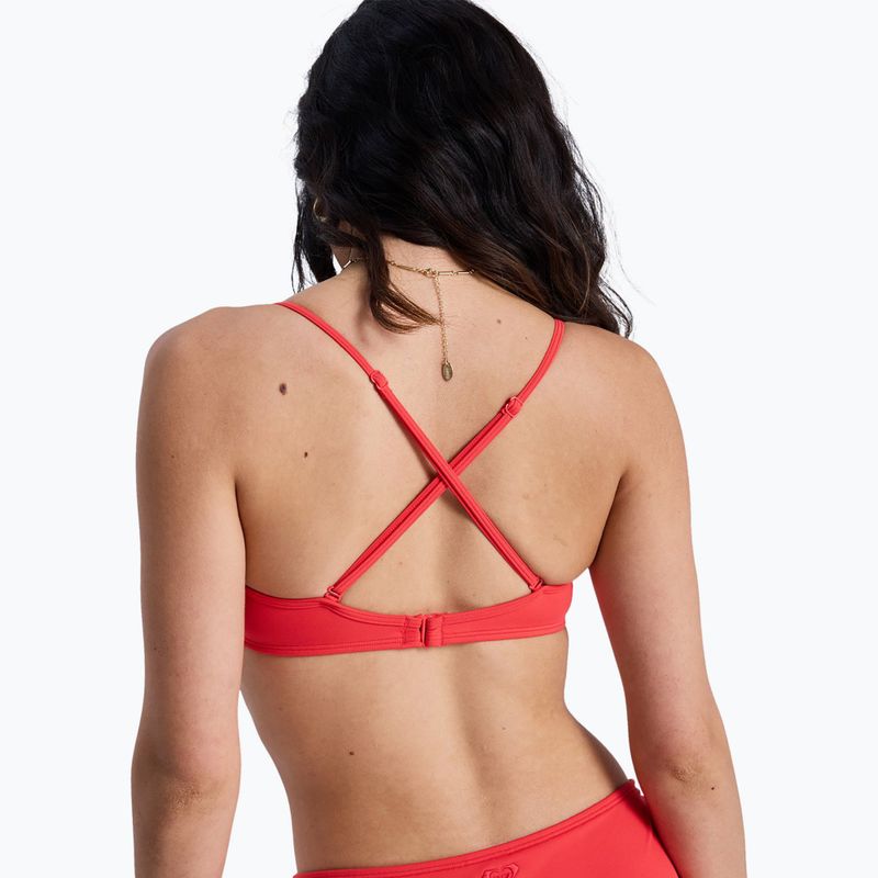 Top de costum de baie ROXY Solid Essentials Wrap Bralette hibiscus 4