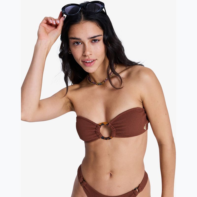 Top de costum de baie ROXY Sunshine Bandeau cappuccino 6
