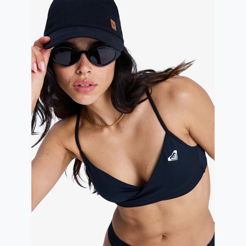 Top de costum de baie ROXY Solid Essentials Wrap Bralette anthracite 5