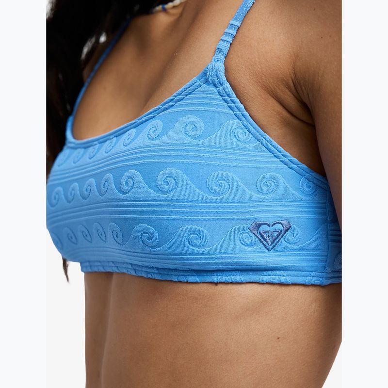 Top de costum de baie ROXY Paradise Wave Bralette silver lake blue make a splash 5