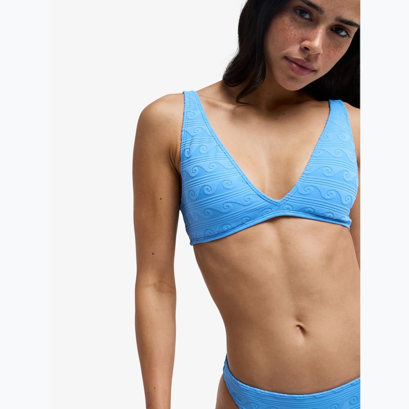 Top de costum de baie ROXY Paradise Wave Elongated Tri silver lake blue make a splash 5