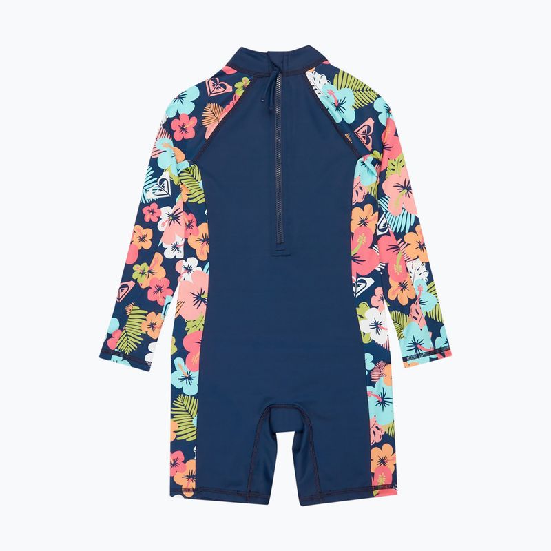 Salopetă pentru copii UPF 50+ ROXY Morning Flower Springsuit mood indigo morning flowers 2