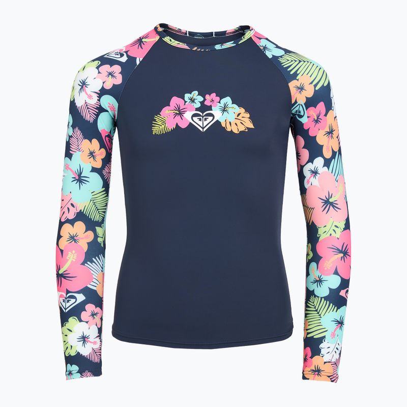 Bluză cu mânecă lungă + partea de jos a costumului de baie ROXY Morning Flower Lycra Set mood indigo morning flowers 3