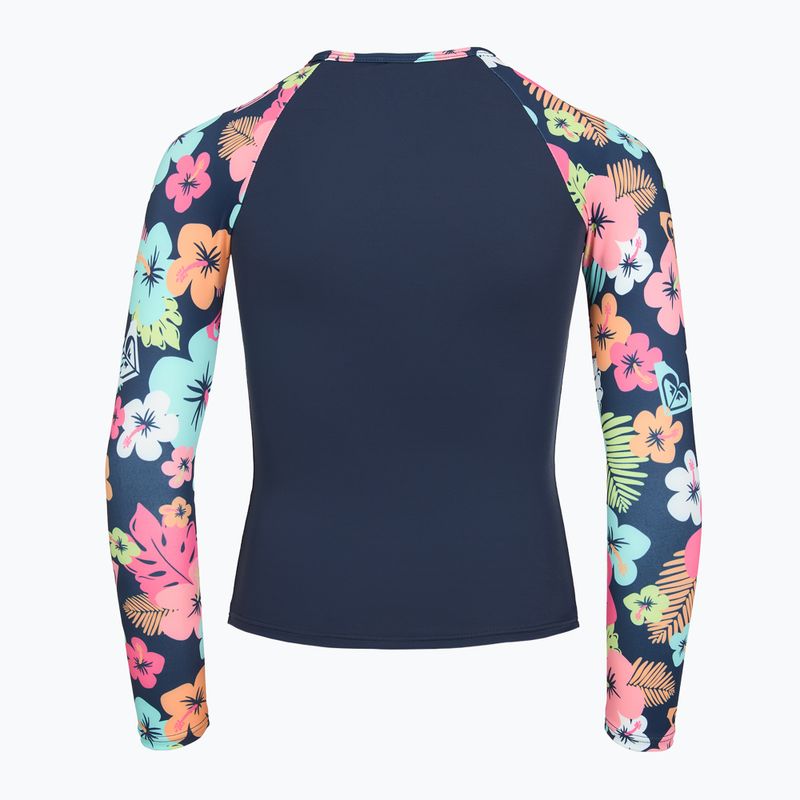 Bluză cu mânecă lungă + partea de jos a costumului de baie ROXY Morning Flower Lycra Set mood indigo morning flowers 4