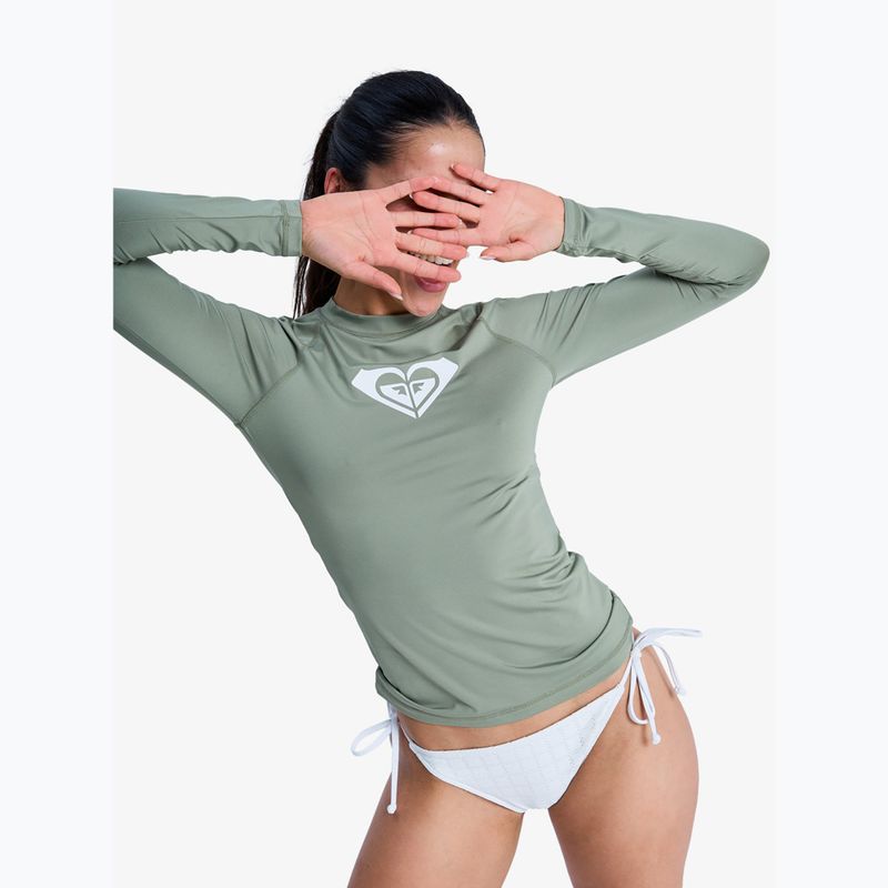 Longsleeve de înot pentru femei ROXY Whole Hearted oil green 4