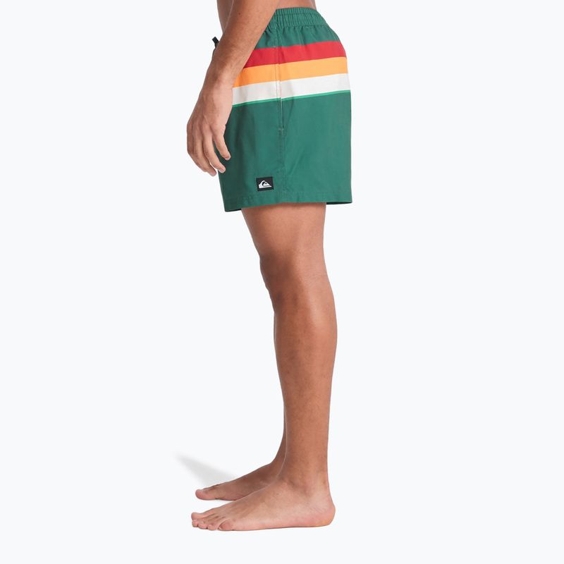 Pantaloni scurți de baie pentru bărbați Quiksilver Everyday Printed Volley 15" forest outside stripe 6