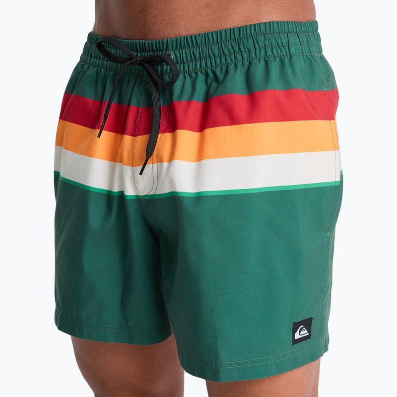 Pantaloni scurți de baie pentru bărbați Quiksilver Everyday Printed Volley 15" forest outside stripe 7