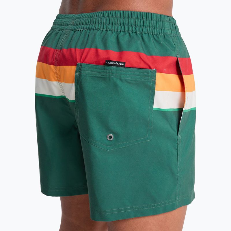 Pantaloni scurți de baie pentru bărbați Quiksilver Everyday Printed Volley 15" forest outside stripe 8