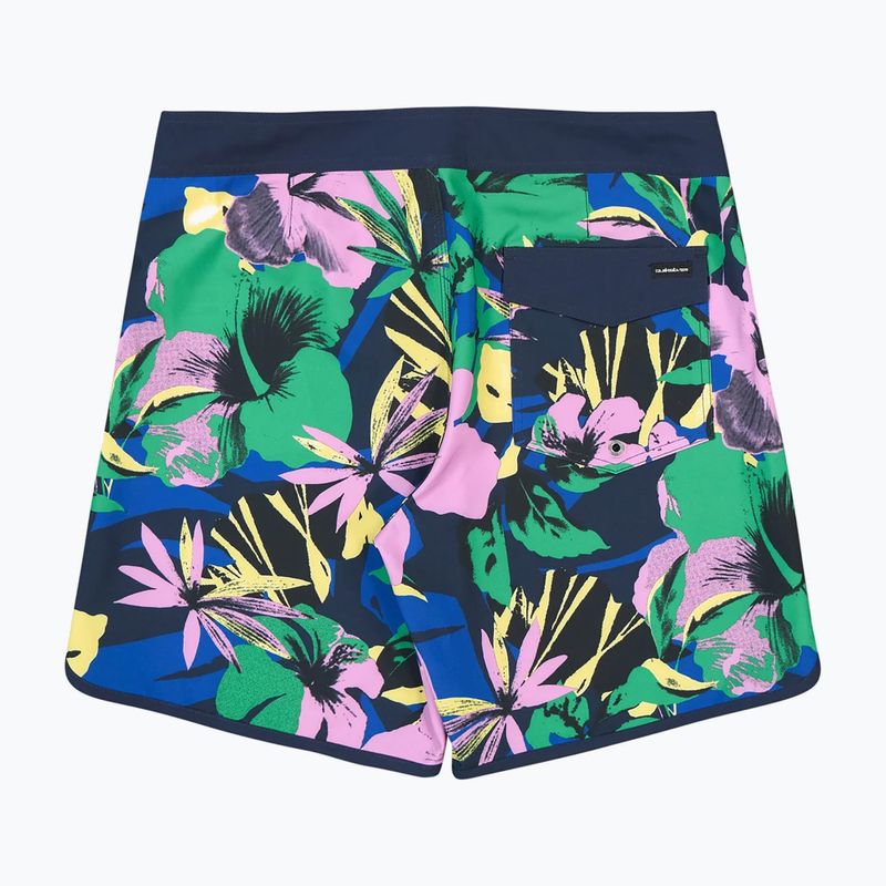 Pantaloni scurți de baie pentru bărbați Quiksilver Surfsilk Scallop 18" dark navy interact floral 2