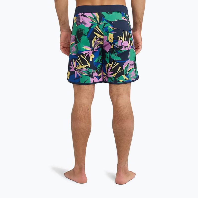 Pantaloni scurți de baie pentru bărbați Quiksilver Surfsilk Scallop 18" dark navy interact floral 5