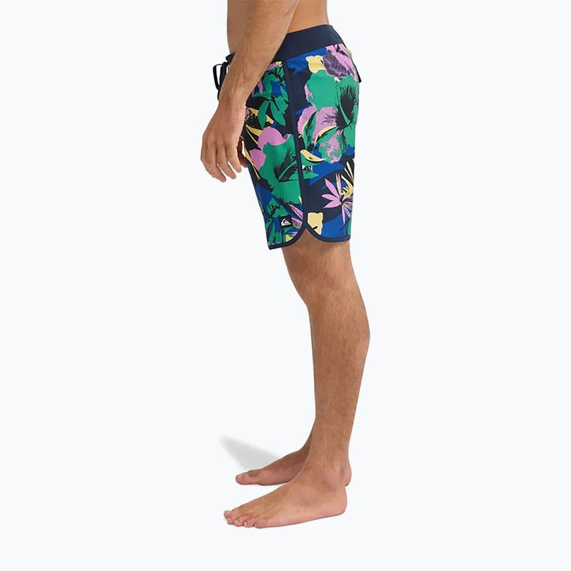 Pantaloni scurți de baie pentru bărbați Quiksilver Surfsilk Scallop 18" dark navy interact floral 6