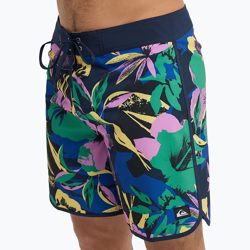 Pantaloni scurți de baie pentru bărbați Quiksilver Surfsilk Scallop 18" dark navy interact floral 7