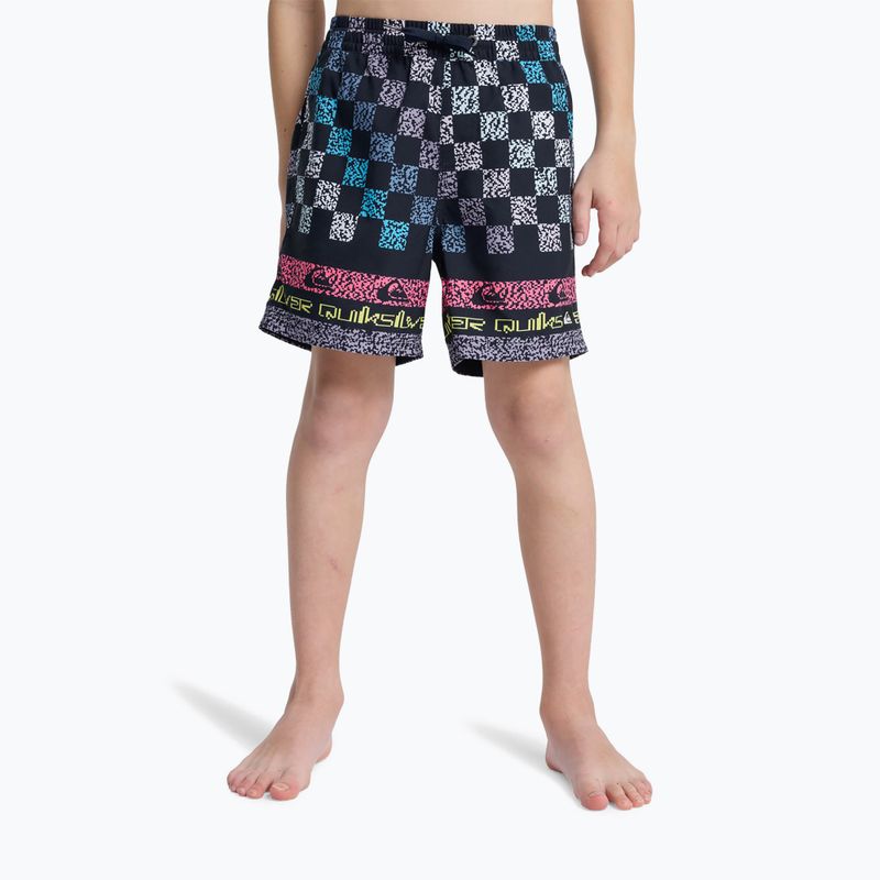 Pantaloni scurți de baie pentru copii Quiksilver Everyday Printed Volley 14" dark navy next gen 3