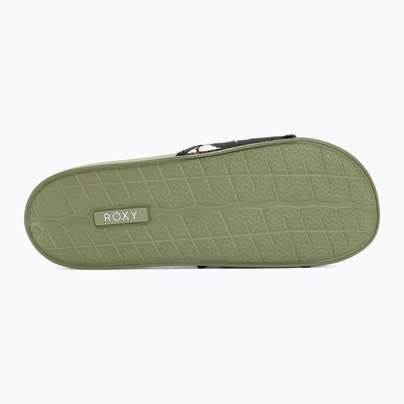 Șlapi pentru femei ROXY Slippy IV oil green 4