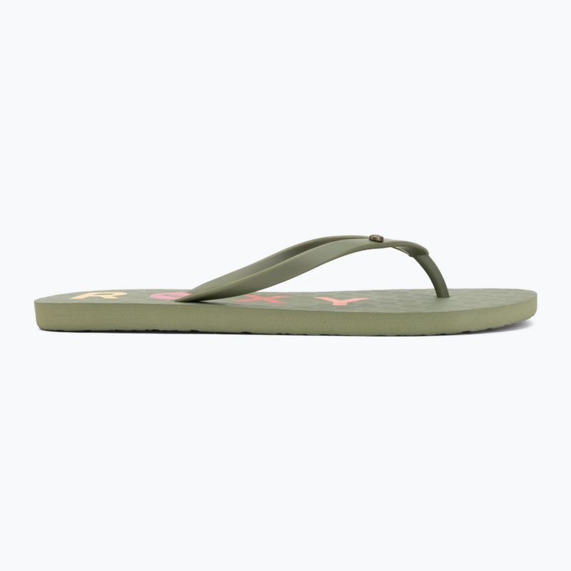 Șlapi pentru femei ROXY Sandy III oil green 2