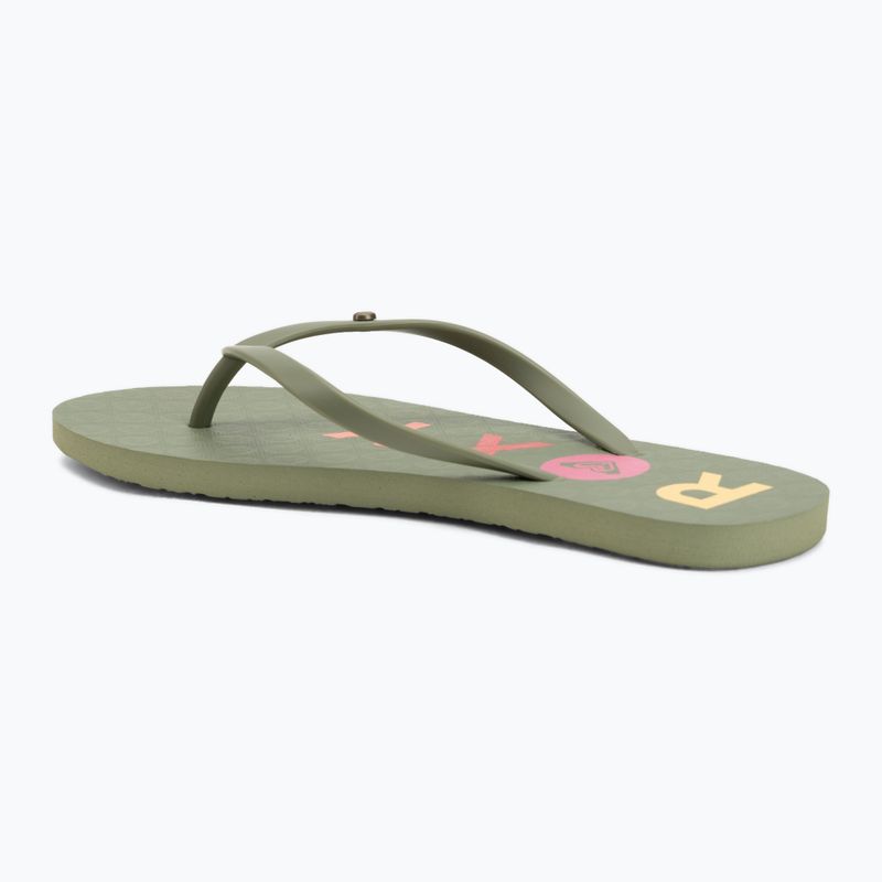 Șlapi pentru femei ROXY Sandy III oil green 3