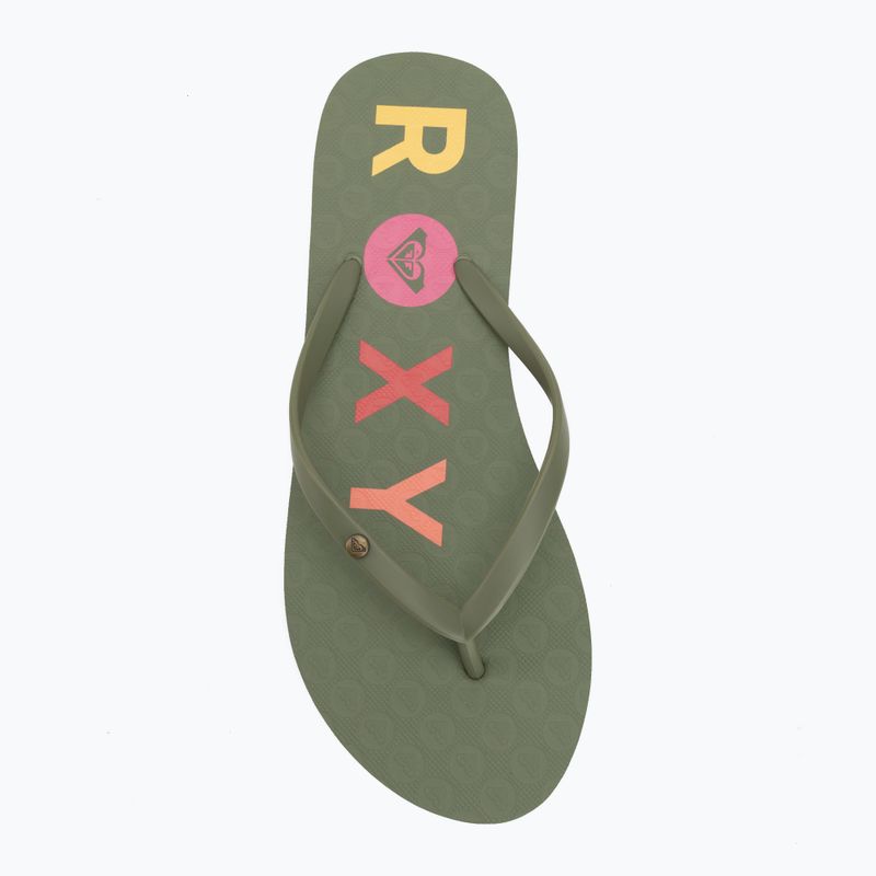 Șlapi pentru femei ROXY Sandy III oil green 5