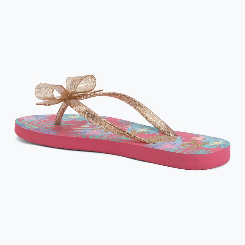Șlapi pentru copii ROXY Lulu IV pink multi camo 3
