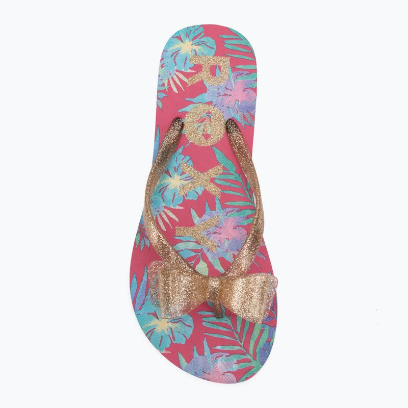 Șlapi pentru copii ROXY Lulu IV pink multi camo 5