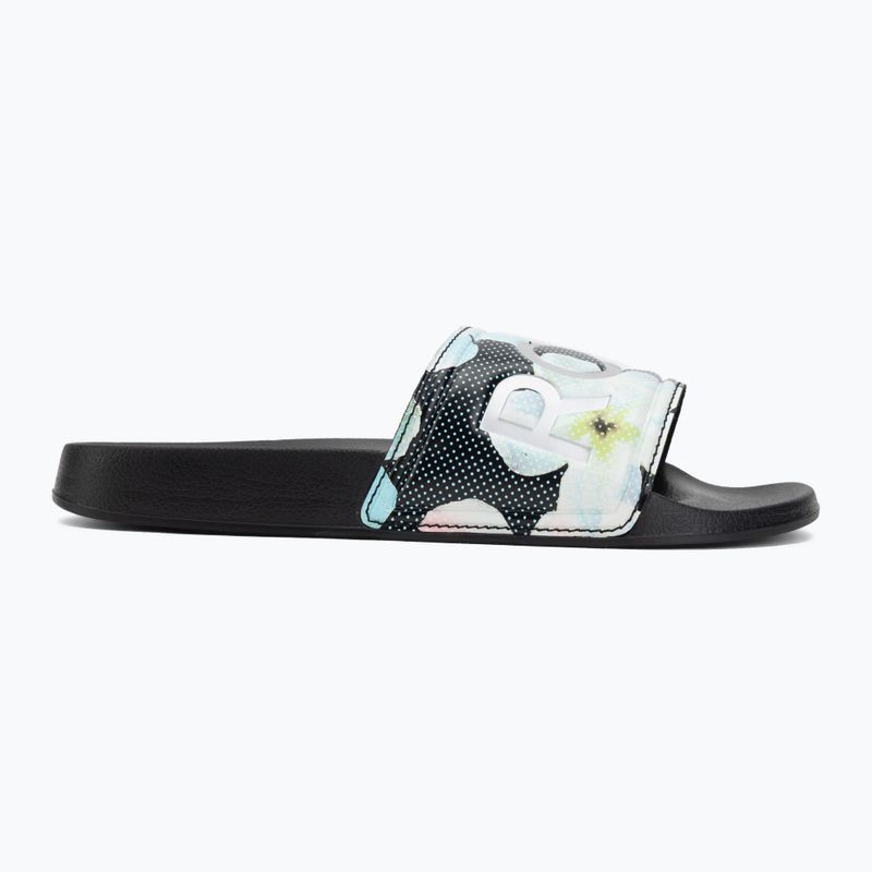 Șlapi pentru femei ROXY Slippy II Printed black multi 1 2