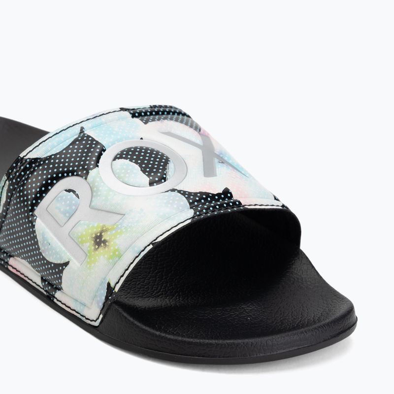 Șlapi pentru femei ROXY Slippy II Printed black multi 1 7