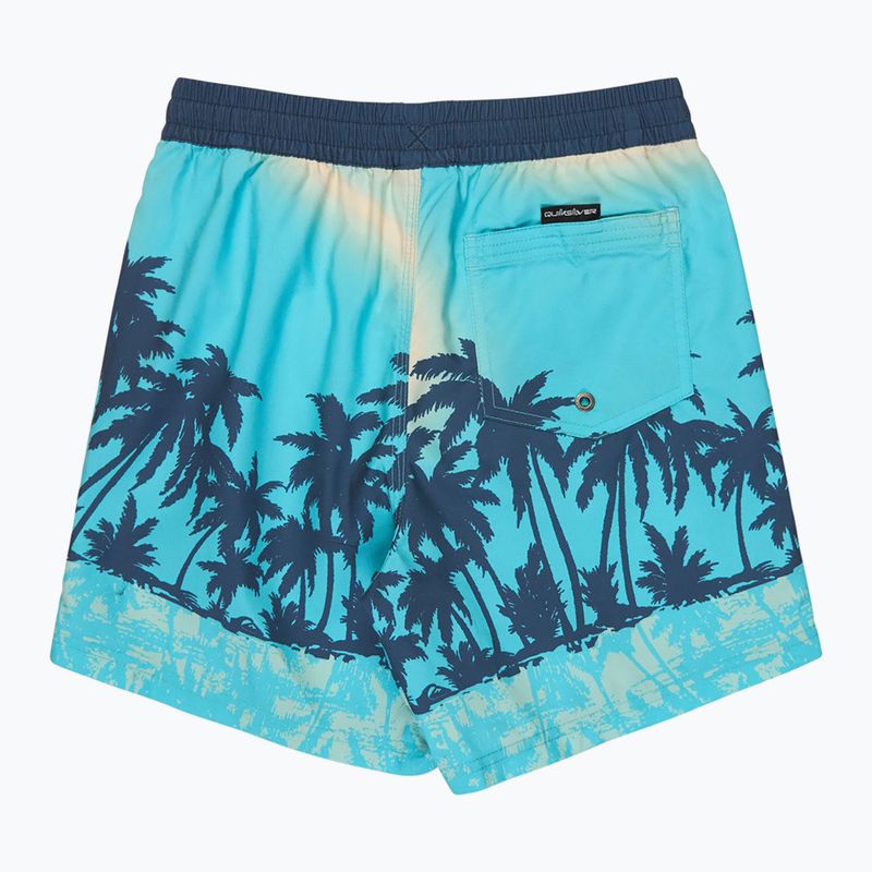 Pantaloni scurți de baie pentru copii Quiksilver Everyday Printed Volley 14" aqua thermotropics 2