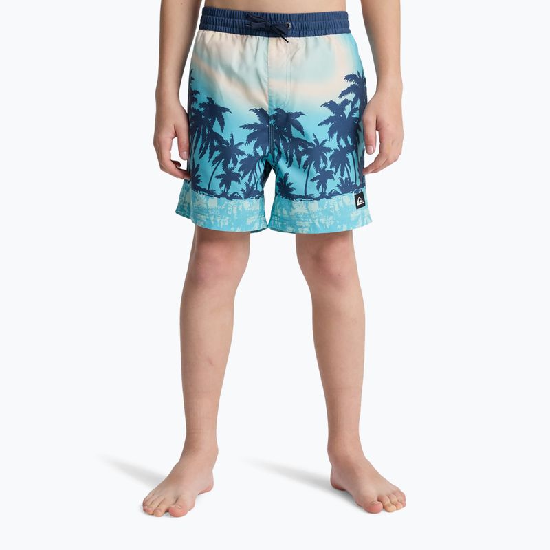 Pantaloni scurți de baie pentru copii Quiksilver Everyday Printed Volley 14" aqua thermotropics 3